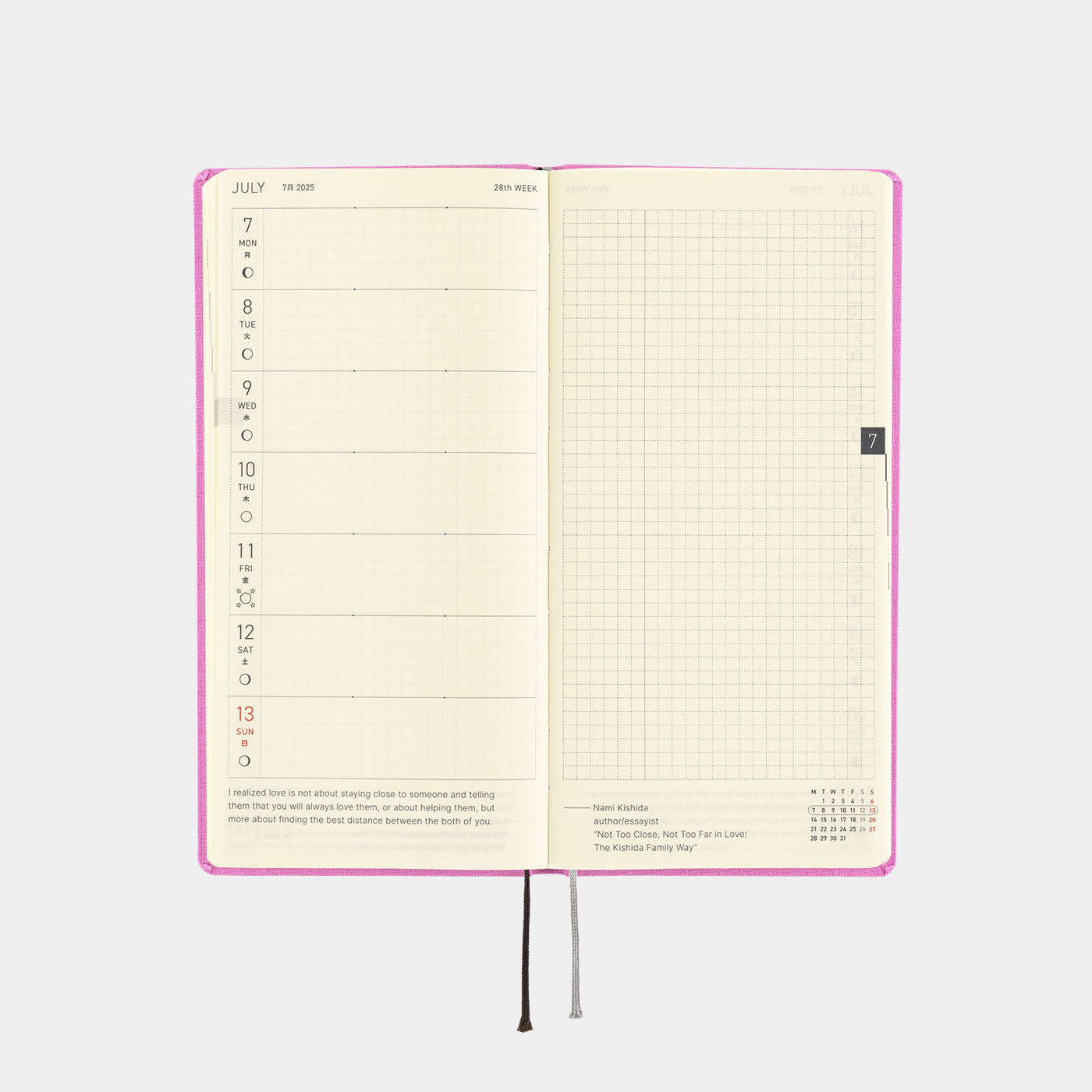 Hobonichi Techo 2025 Weeks - Colors: Sweet Purple (English)