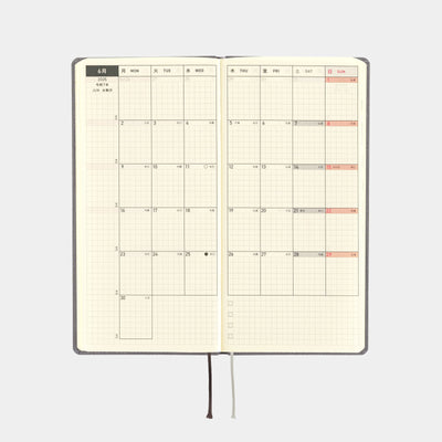 Hobonichi Techo 2025 Weeks - Colors: Smoke Gray (English)