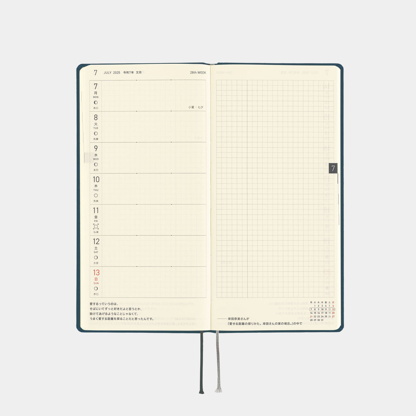 Hobonichi Techo 2025 Weeks - Colors: Star Dust (English)