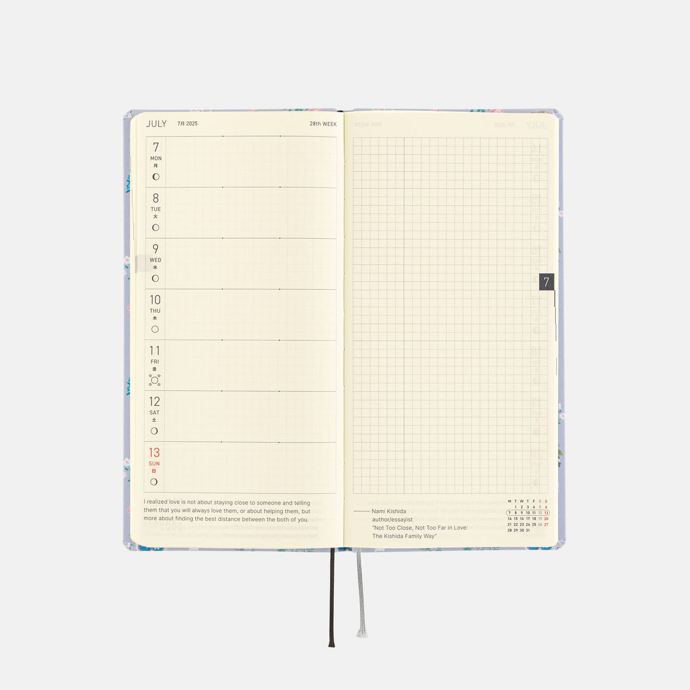 Hobonichi Techo 2025 Weeks - Yumi Kitagishi: Beautiful Wallpaper (English)