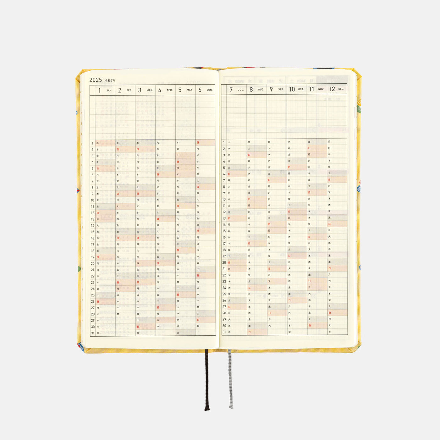 Semanas de Hobonichi Techo 2025 - Pajarita y corbata: sushi (inglés)