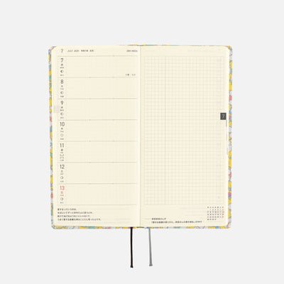 Semaines Hobonichi Techo 2025 - Tissus Liberty : Paysanne Blossom (Français)