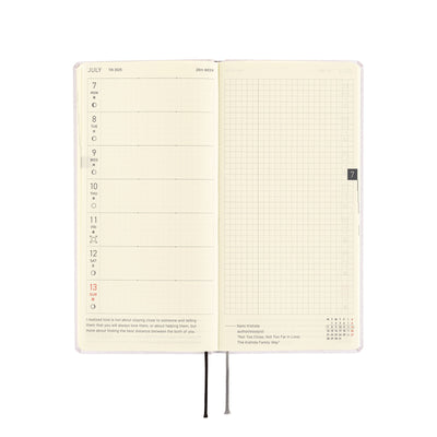 Hobonichi Techo 2025 Weeks - Paper Series: Platinum White (English)