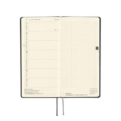 Hobonichi Techo 2025 Weeks - Série de documents : Black Gingham (anglais)