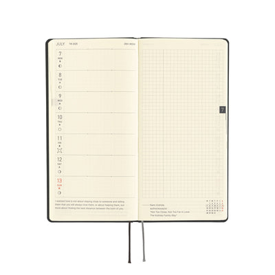 Hobonichi Techo 2025 Weeks - Série de documents : Black Gingham (anglais)