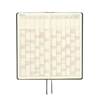 Hobonichi Techo 2025 Weeks - Série de documents : Black Gingham (anglais)