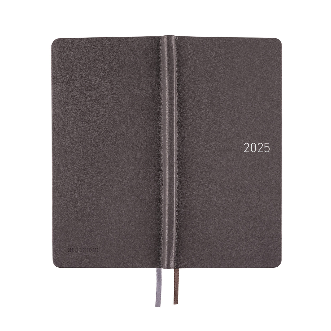 Semanas de Hobonichi Techo 2025 - Cuero: Gris acero (español)