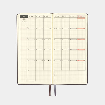 Hobonichi Techo 2025 Weeks - Leather: Steel Gray (English)