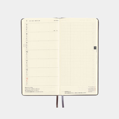 Hobonichi Techo 2025 Weeks - Leather: Steel Gray (English)