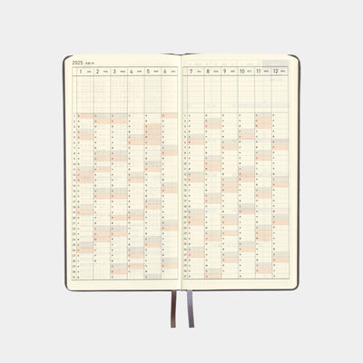 Hobonichi Techo 2025 Weeks - Leather: Steel Gray (English)