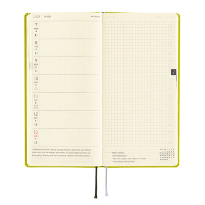 Hobonichi Techo 2025 Semanas MEGA - Colores: Pistacho (Inglés)