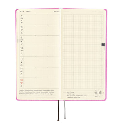 Hobonichi Techo 2025 Semaines MEGA - Couleurs : Sweet Purple (Anglais)