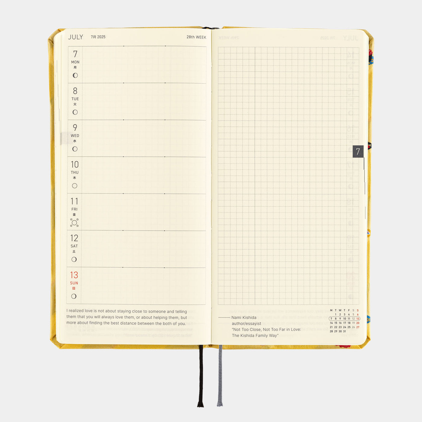 Hobonichi Techo 2025 Weeks MEGA - Bow & Tie: Sushi (English)