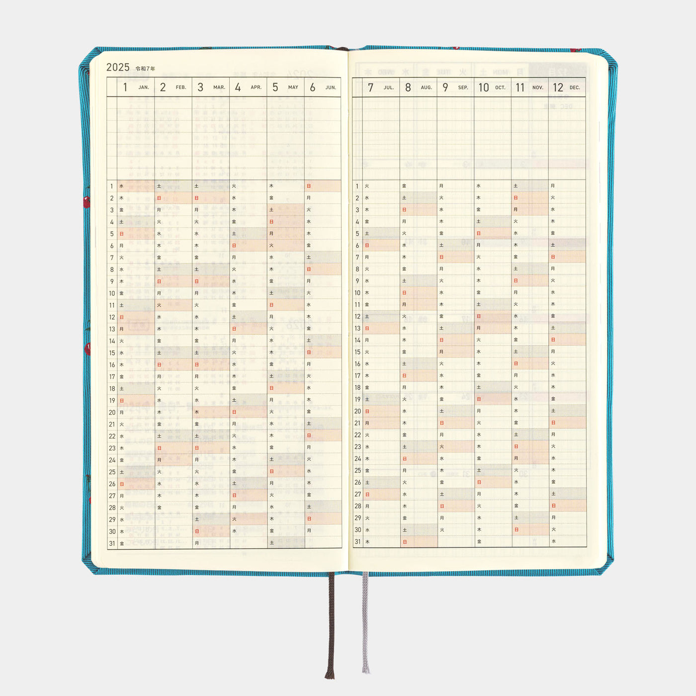 Hobonichi Techo 2025 Weeks MEGA - Bow & Tie: Cherry (English)