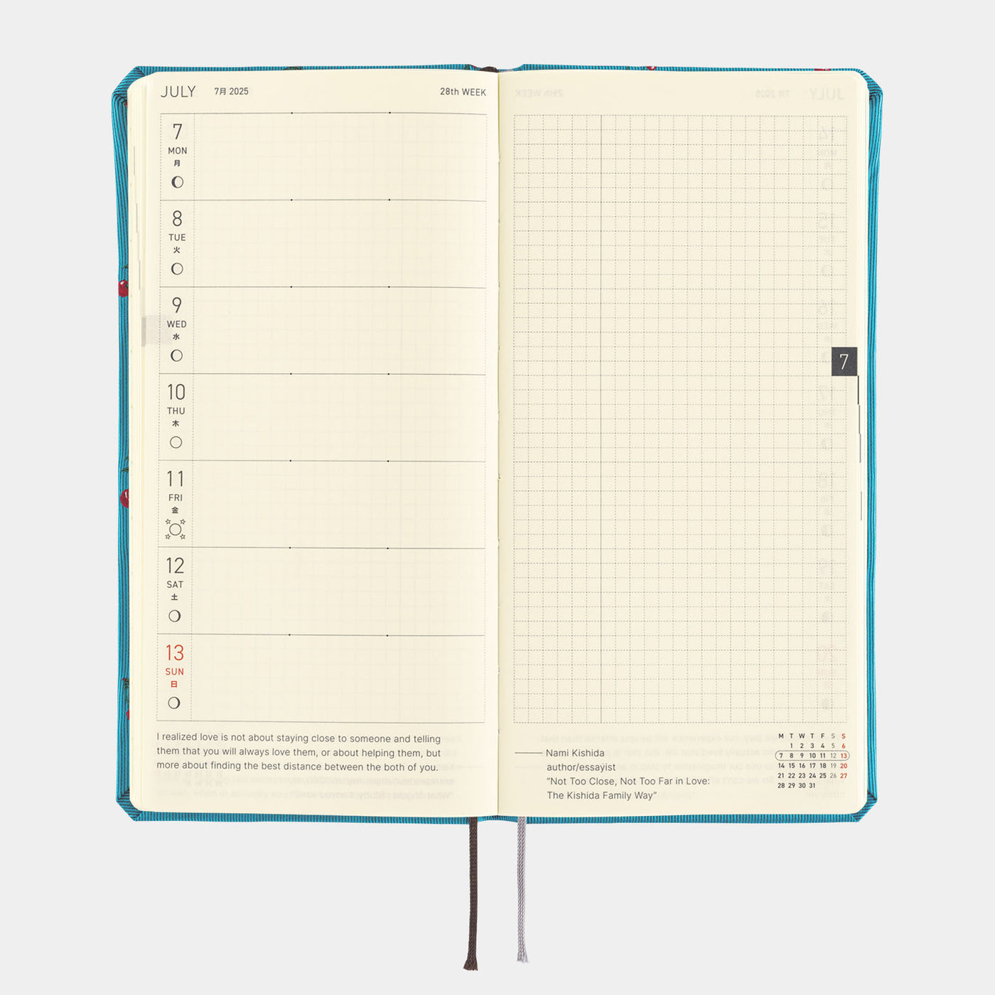 Hobonichi Techo 2025 Weeks MEGA - Bow & Tie: Cherry (English)