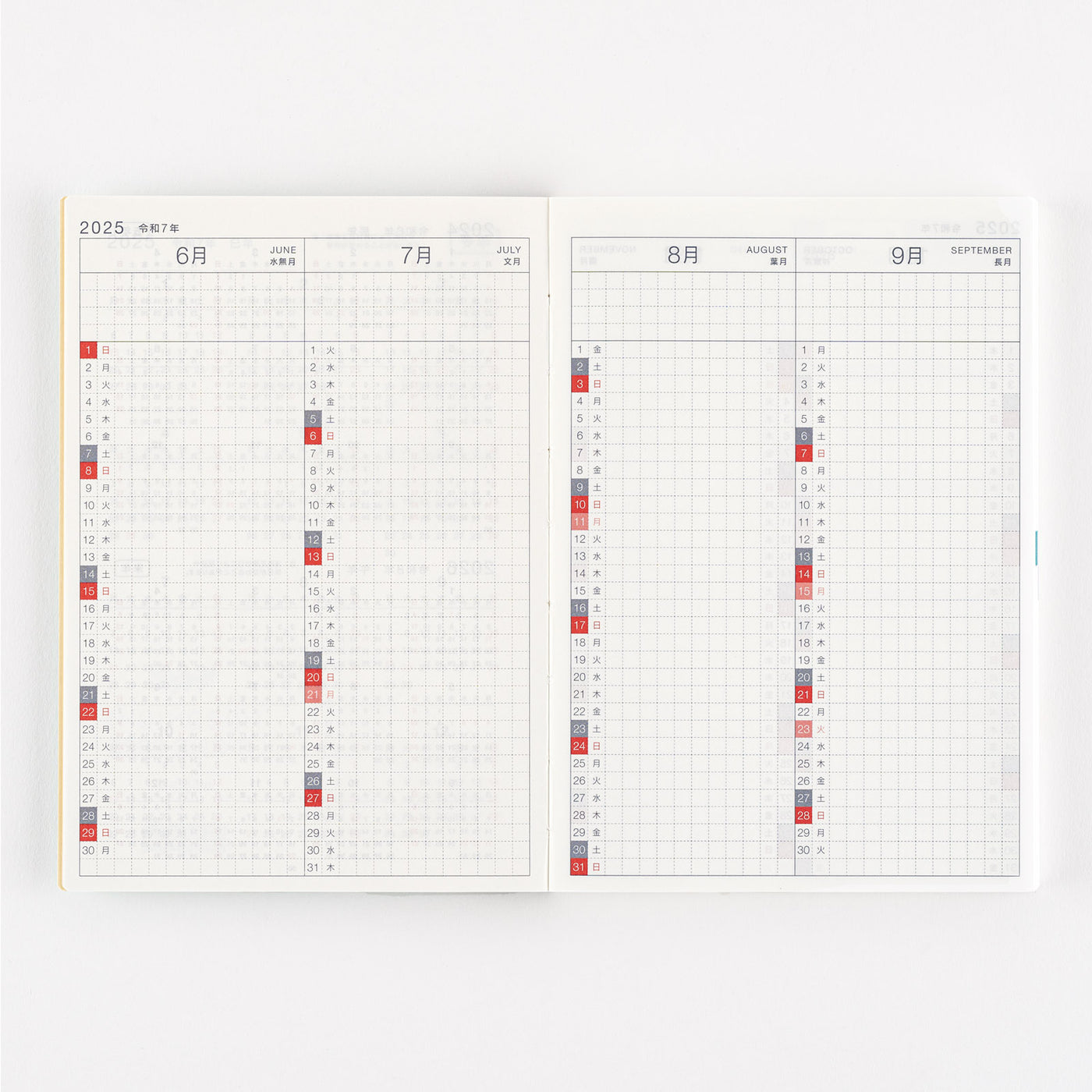 Hobonichi Techo 2025 Original Avec, A6 (japonés)