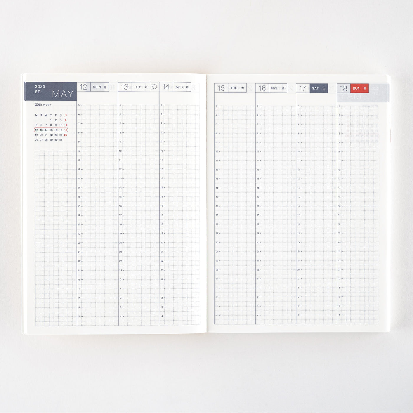 Hobonichi Techo 2025 Primo, A5 (inglés)