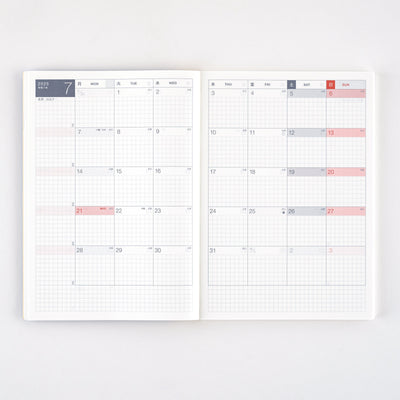 Hobonichi Techo Agenda 2025 sans jour, A5 (japonais)