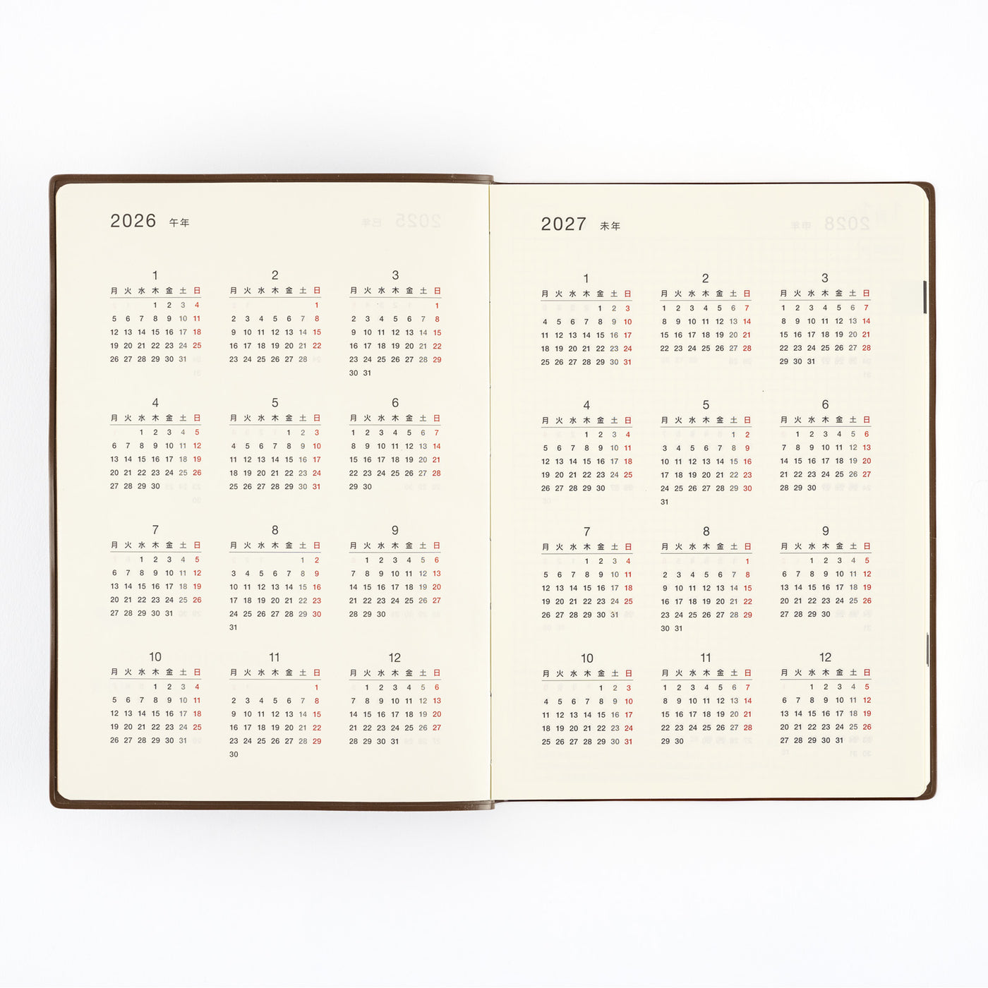 Hobonichi Techo 2025 Libro quinquenal, A5 - 2025-2029 (japonés)