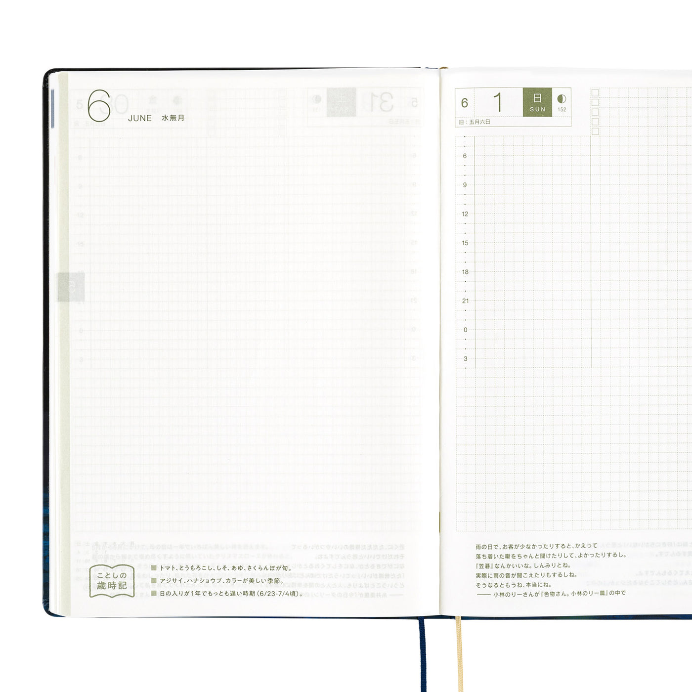 Hobonichi Techo 2025 HON, A5 - Hiroko Kubota: Crescent Moon Delivery (English)