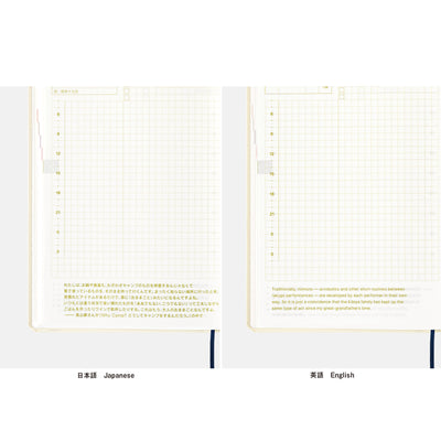 Hobonichi Techo 2025 HON, A6 - Slash, Navy (English)