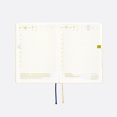 Hobonichi Techo 2025 HON, A6 - Slash: Ivory (English)