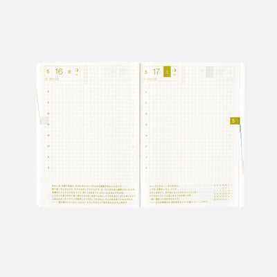 Hobonichi Techo 2025 HON, A6 - Paper Series: Black Gingham