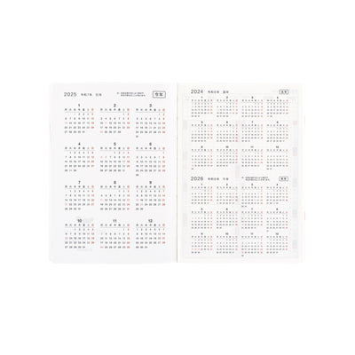 Hobonichi Techo 2025 HON, A6 - Paper Series: Black Gingham