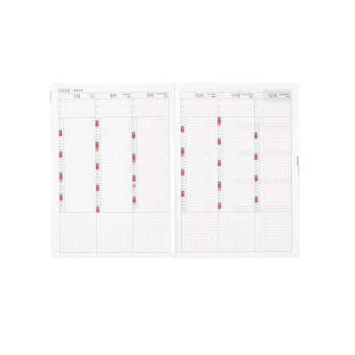 Hobonichi Techo 2025 HON, A5 - Paper Series: Black Gingham