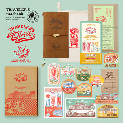 Traveler's Company Regular Notebook Boxed Set, Travelers Diner - Camel