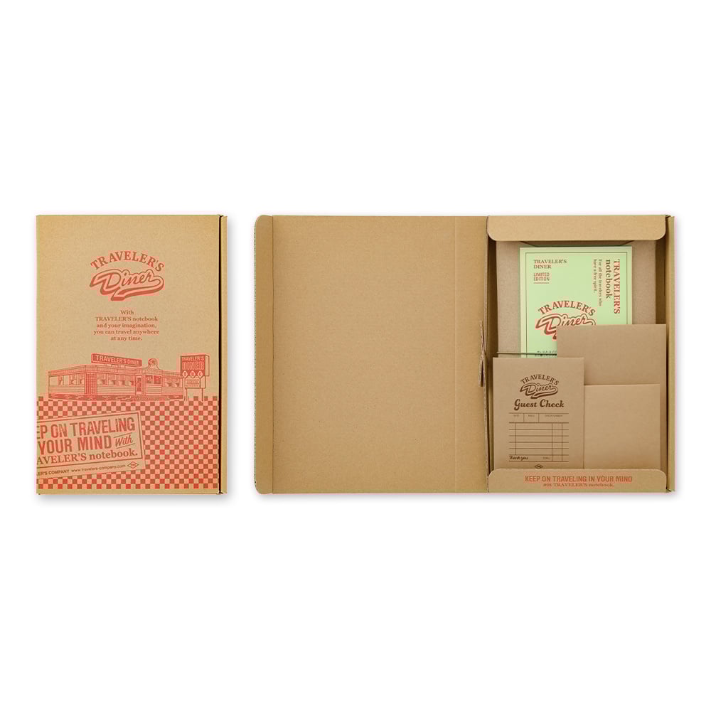 Traveler's Company Regular Notebook Boxed Set, Travelers Diner - Camel