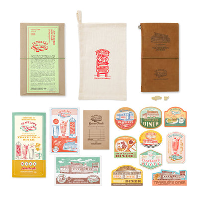 Traveler's Company Regular Notebook Boxed Set, Travelers Diner - Camel