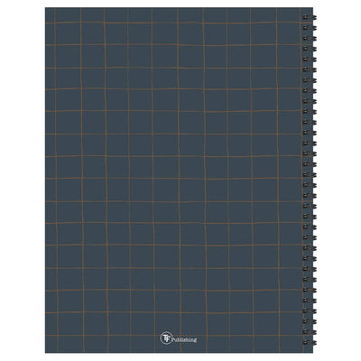 2025 Navy Grid Space Large Weekly Monthly Planner