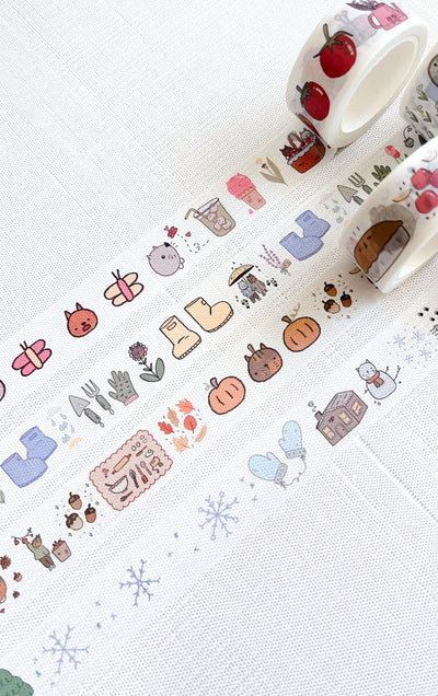 Kuboandlucy x Dana Ate Oatmeal Four Seasons Washi Tape - Summer