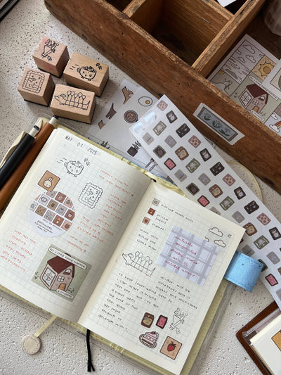 Dana Ate Oatmeal! Balloonie Wooden Stamp