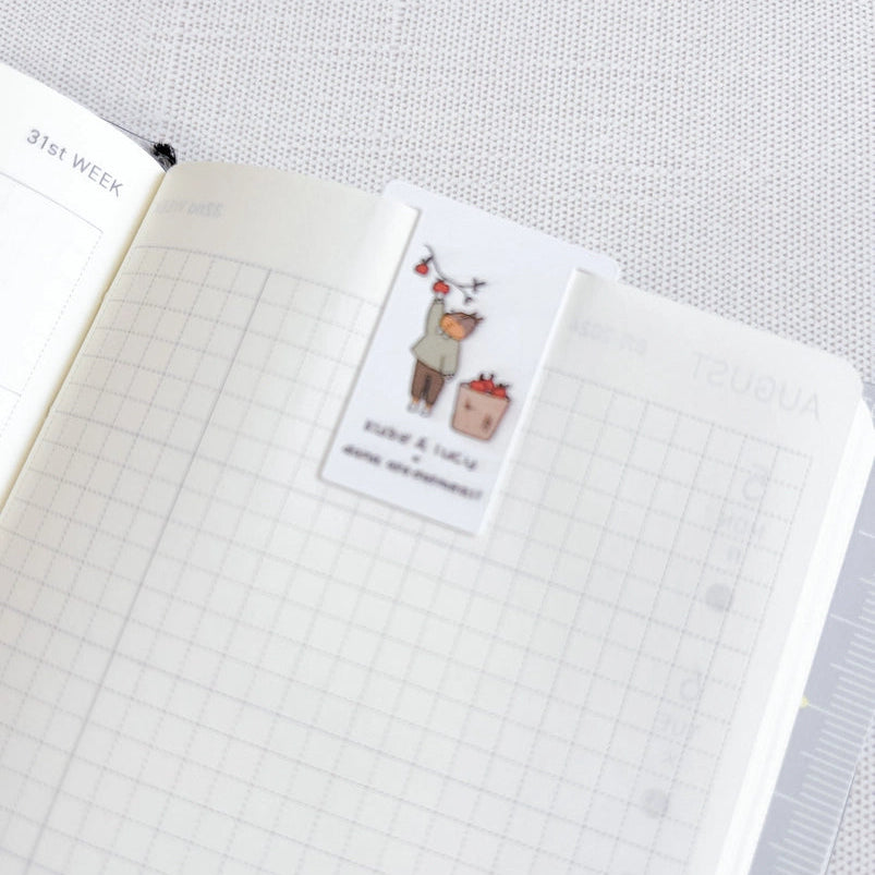 Kuboandlucy x Dana Ate Oatmeal Four Seasons Metal Bookmark, Apple Picking