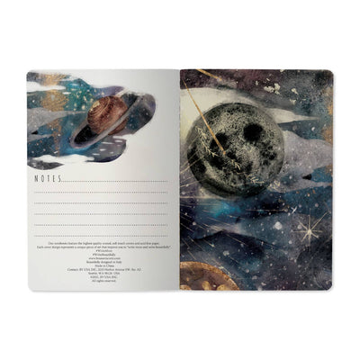 76 Page Softcover Ruled Notebook, A5 - Galaxy