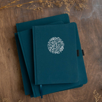 Archer & Olive Signature Floral Notebook, A5 - Dot Grid