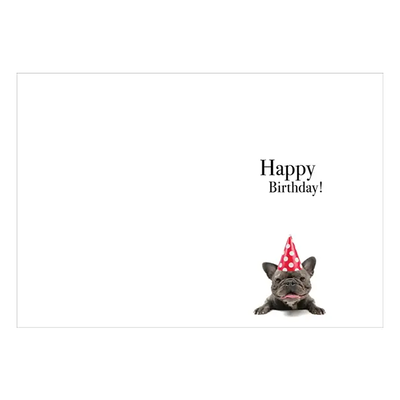 Carte d'anniversaire de chien qui rit