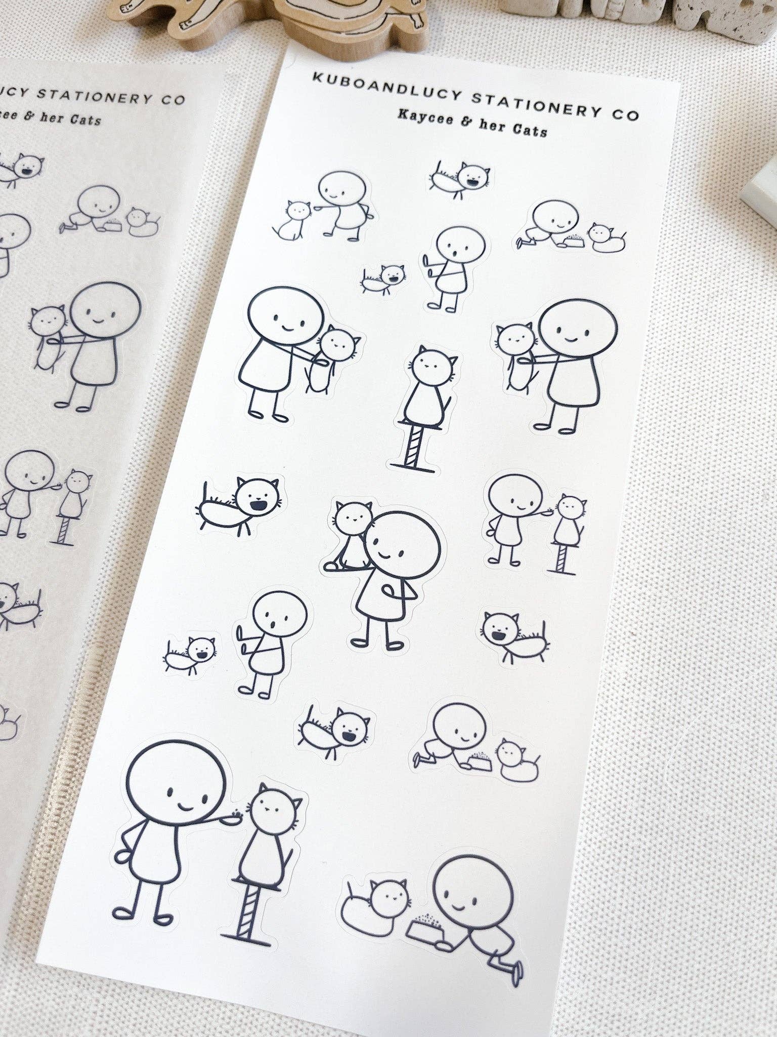 Kuboandlucy Kaycee & Her Cats Sticker Sheet