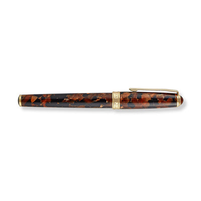 Levenger True Writer Classic Golden Dark Tortoise Fountain Pen
