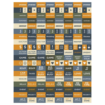 2025 Navy Grid Space Large Weekly Monthly Planner