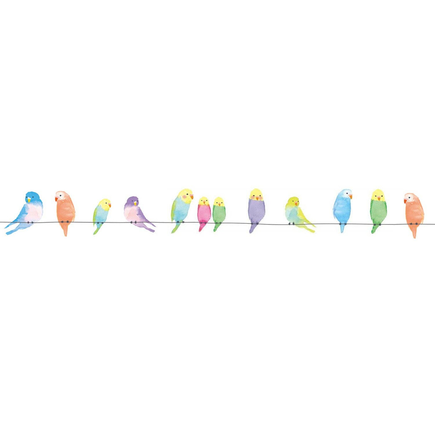 Plus Deco Rush Tape, Wide - Resting Birds