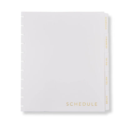 Levenger Circa Life Works Discbound Notebook Dividers, Letter - White