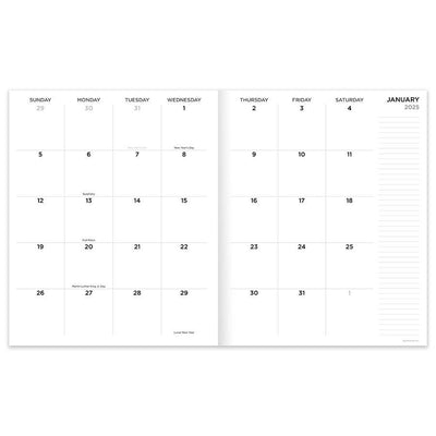 2025 Impressed Flowers Large Monthly Planner