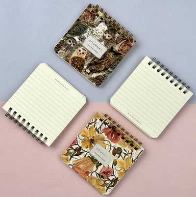Lined Pocket Art Journal, Owls