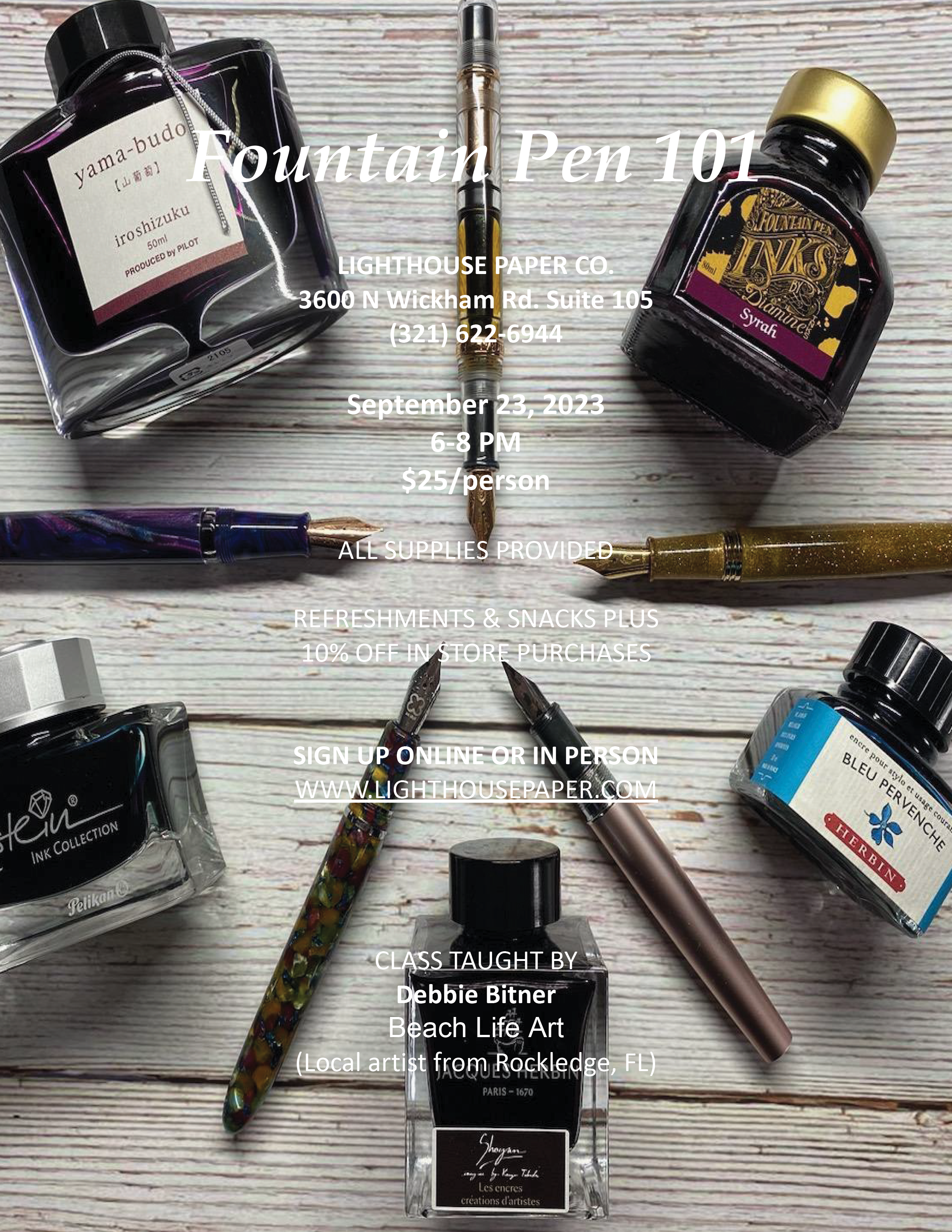 9/23/2023 - Fountain Pens 101 with Debbie Bitner