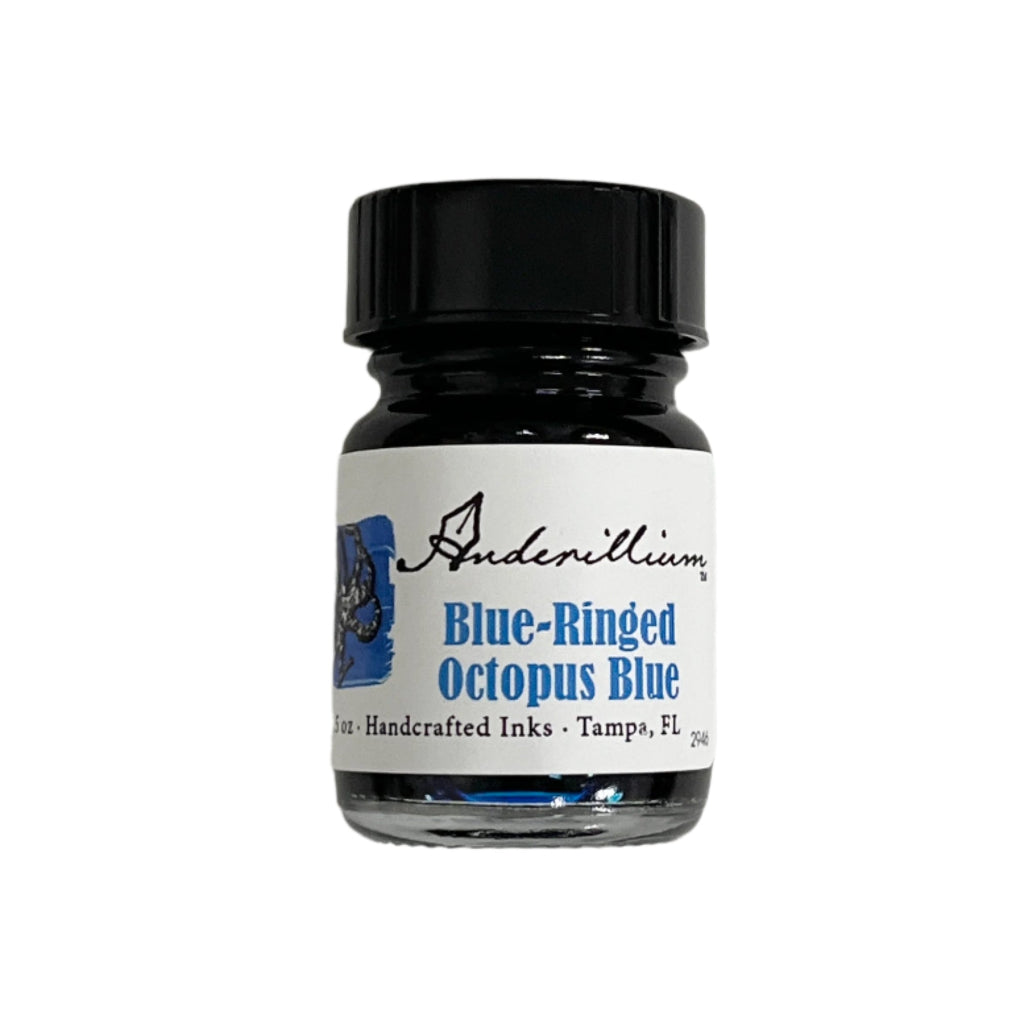 Anderillium Fountain Pen Ink, Blue Ringed Octopus Blue