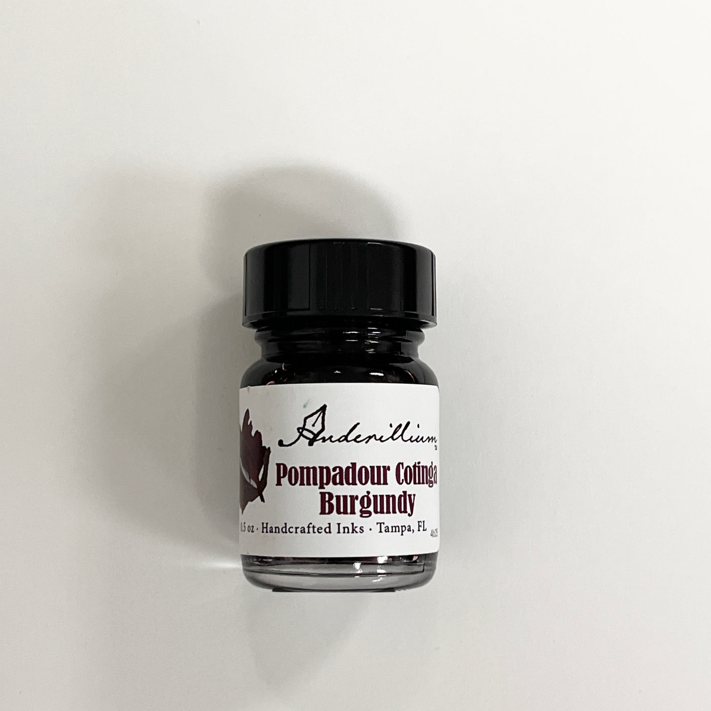 Anderillium Fountain Pen Ink, Pompadour Cotinga Burgundy