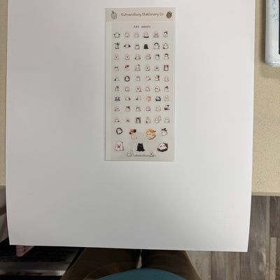 Kuboandlucy Stationery Co Tiny Ghost Sticker Sheet, Clear